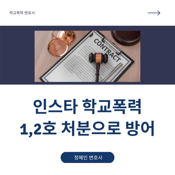  인스타 학교폭력 1,2호 처분 성공사례