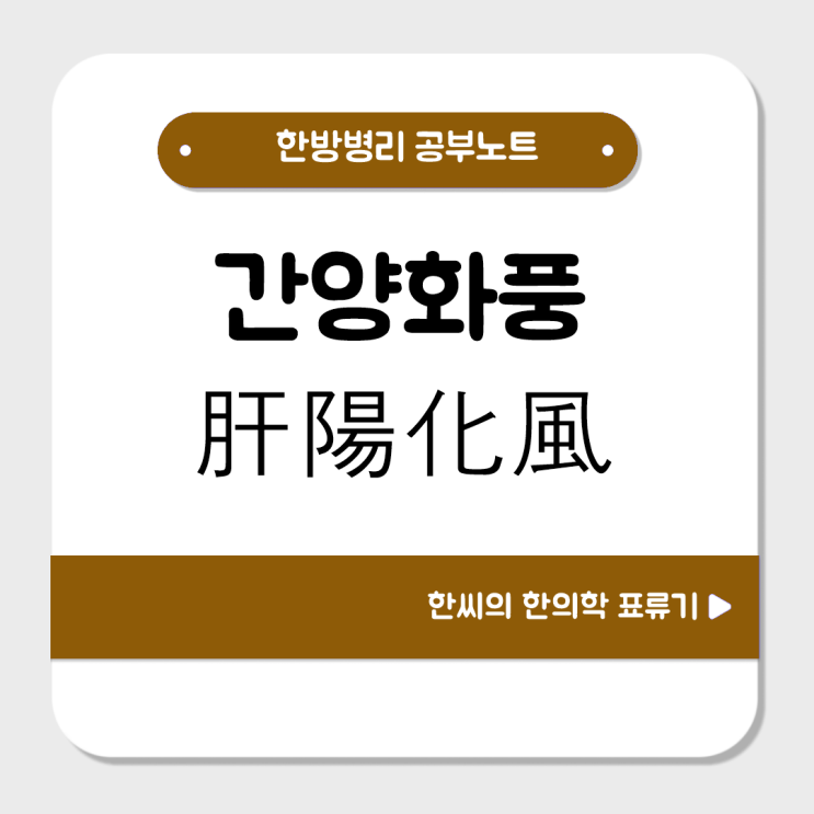  간풍내동 – 간양화풍(肝陽化風)을 공부해보자