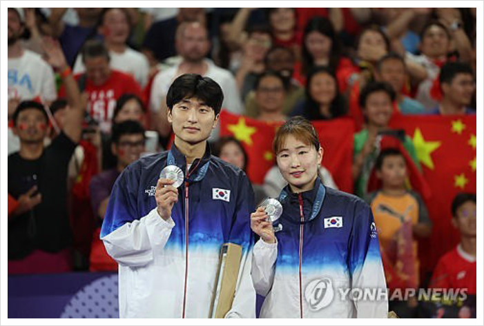 [2024 파리 올림픽] 김원호-정나은의 은메달은 2008년 베이징 대회 때 이용대-이효정이 따낸 금....