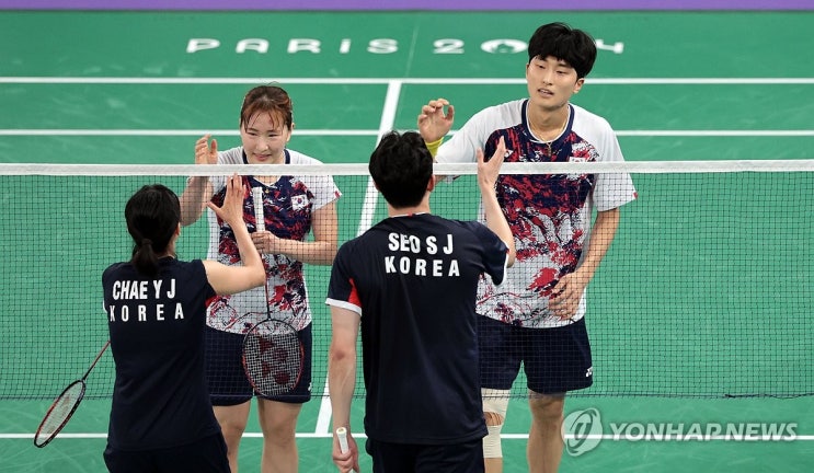  2024 파리올림픽 배드민턴 혼합복식 대한민국 팀 끼리의 준결승 혈전 후유증은 컸다
