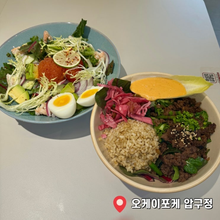  압구정역 맛집 오케이포케 압구정 신사동 샐러드 포케 주말 점심 먹고옴