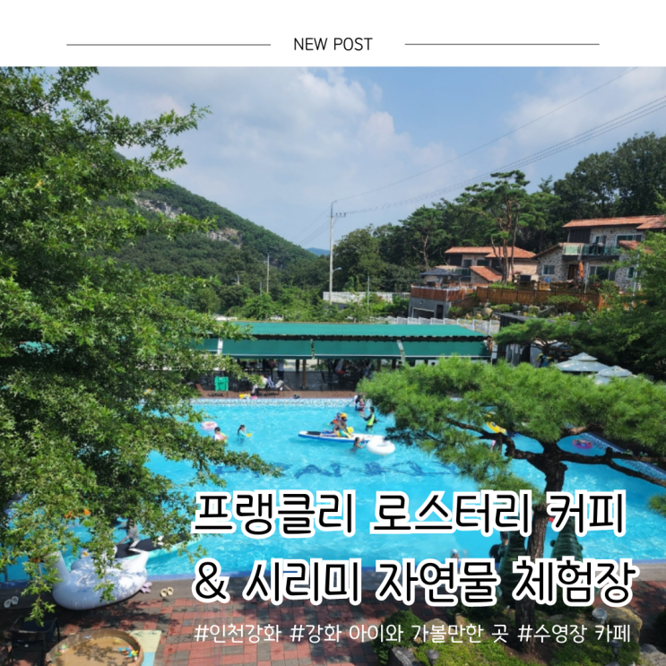  인천 강화 수영장 카페 프랭클리 로스터리 커피 & 시리미 자연물 체험장