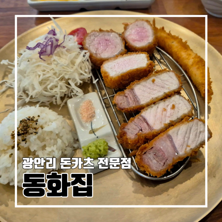  부산 남천동 광안리 맛집 돈카츠 전문점 동화집 주차 세트 메뉴