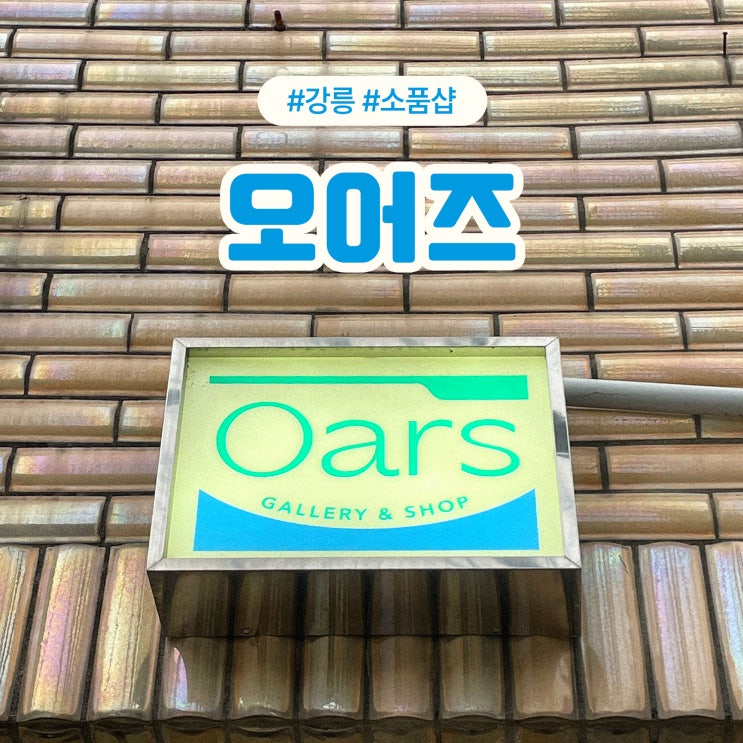  강릉 교동 소품샵 추천 갤러리 겸 편집샵 오어즈
