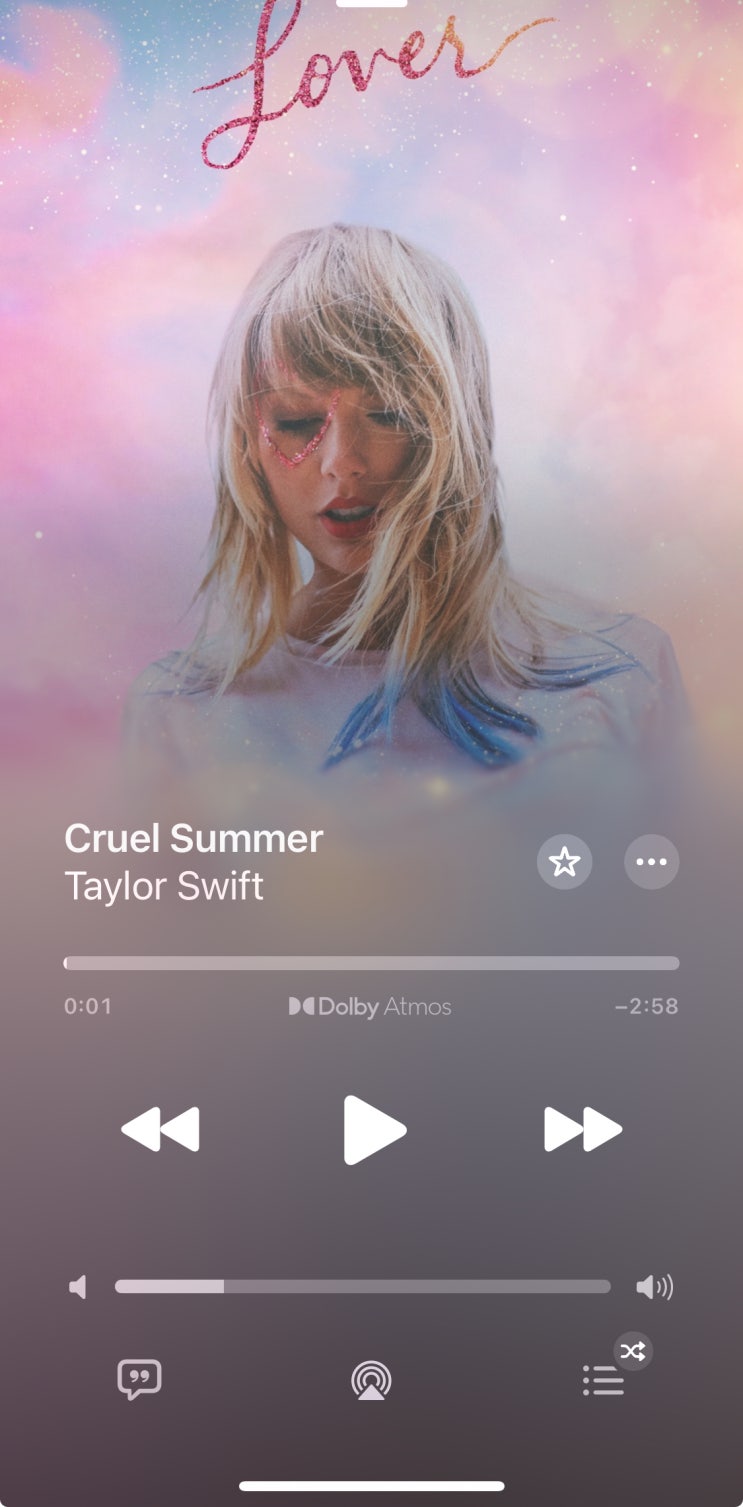  반복 재생 - 테일러스위프트 Cruel summer