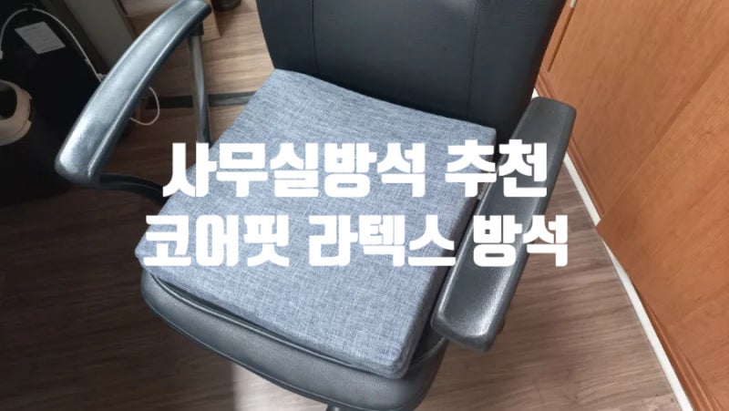 사무실방석 추천 천연라텍스로 만든 코어지지방석 푹신하니 너무 편안해요!!