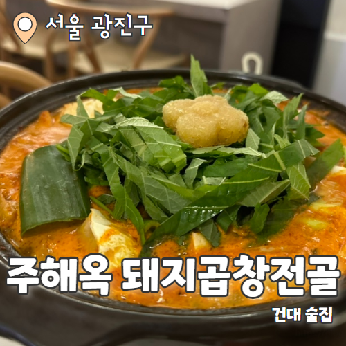  주해옥 돼지곱창전골 건대본점 : 깔끔한 건대술집 곱창전골 추천 후기