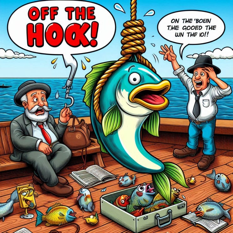  Off the hook의 뜻과 유래, 책임에서 벗어나다