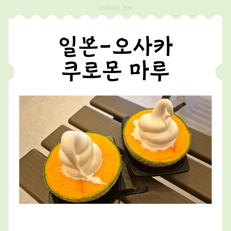  오사카 쿠로몬 시장의 멜론 디저트가게 / 준그랑프리를 수상한 아이스크림 멜론 [쿠로몬 마루]