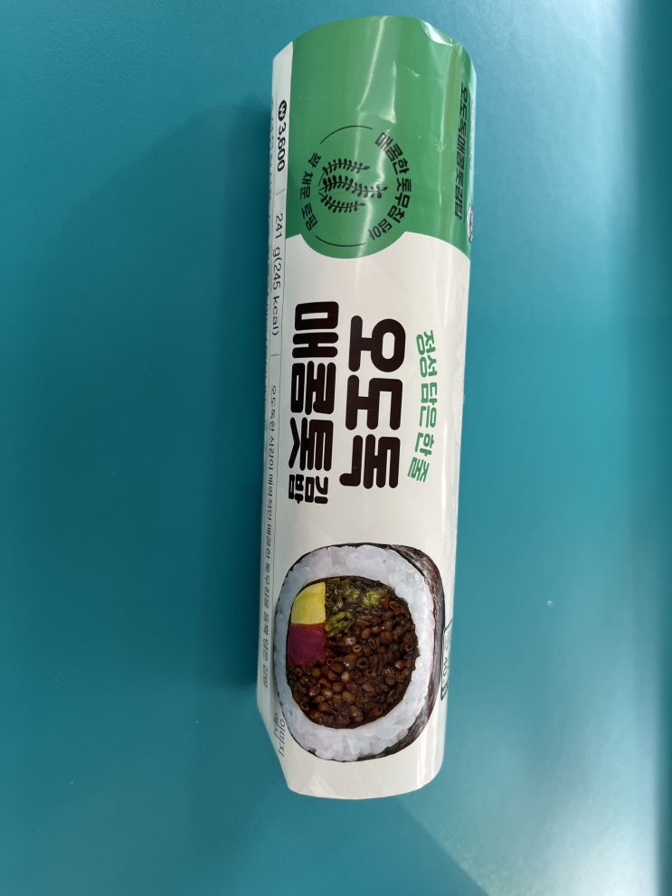  편식리뷰_57 GS25 오도독 매콤톳 김밥(3600) + 동원 양반죽 전복, 소고기 (4500)