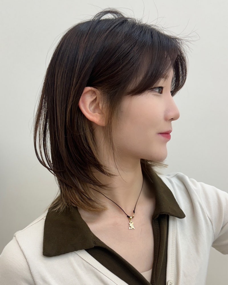 청라미용실 비다주헤어 청라3동미용실 / 단발레이어드컷 / 단발레이어드펌
