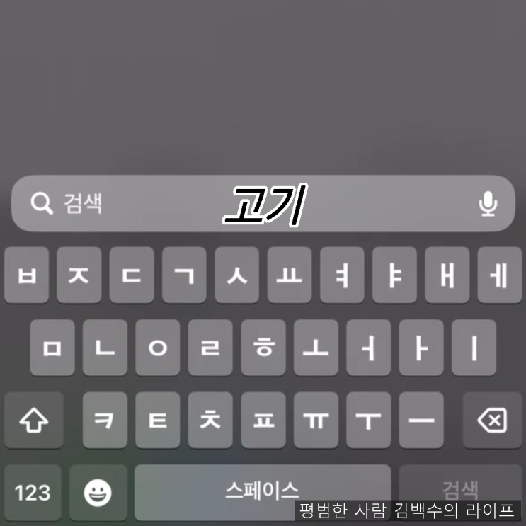  김백수의 지극히 평범한 아이폰 사진 검색하기; 고기
