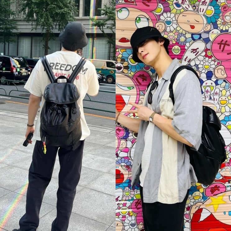  만찢남 차은우 생로랑 가방 남자 명품 백팩 가격은?