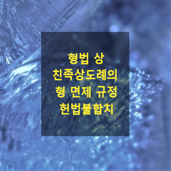  형법 제328조 제1항 등 친족상도례(형 면제) 사건 2024. 6. 27. 2020헌마468 등 헌법불합치