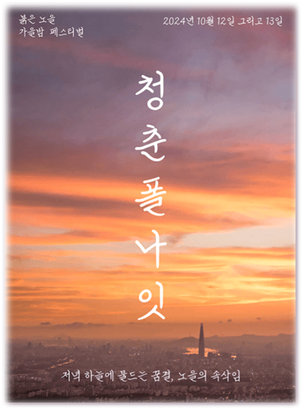 청춘폴나잇 2024 기본정보 출연진 라인업 티켓팅 예매 청춘폴나잇 2024 기본정보 출연진 라인업 티켓팅 예매
