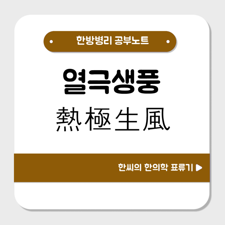  간풍내동 – 열극생풍(熱極生風)을 공부해보자
