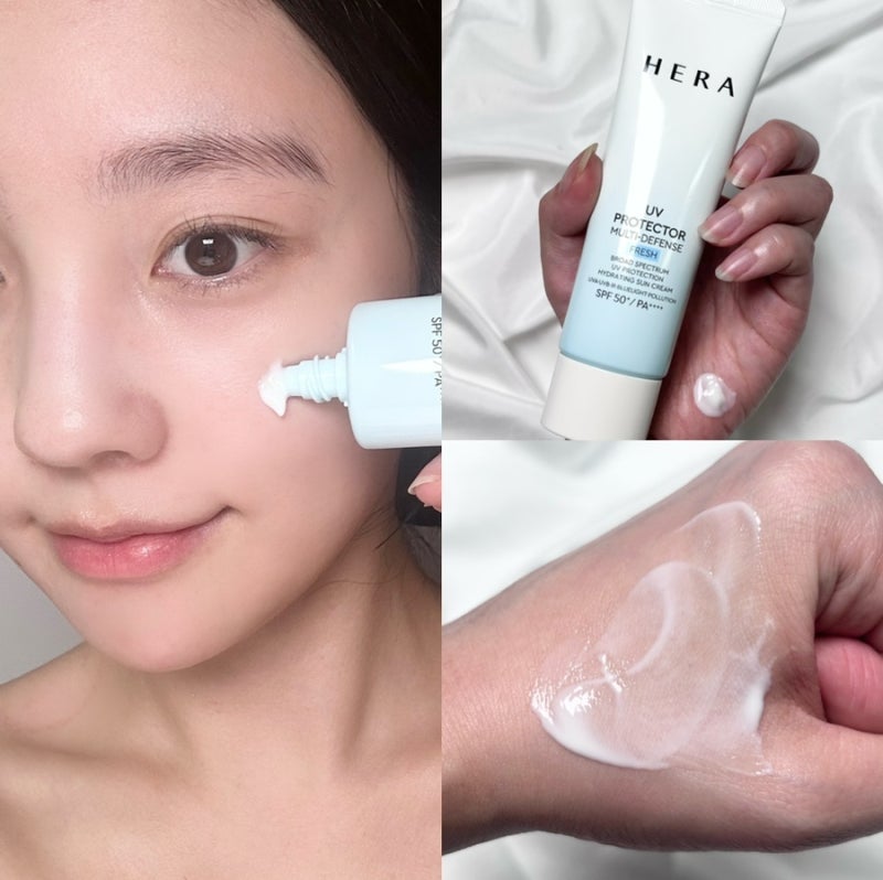헤라 UV프로텍터 멀티디펜스 프레쉬 데일리 수분 선크림 종류 추천