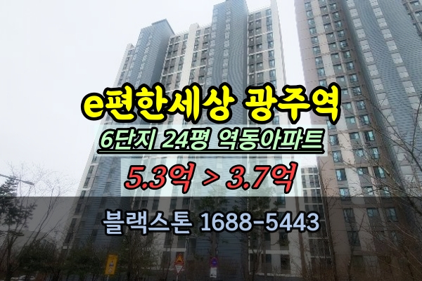  역동아파트 경매 e편한세상광주역 6단지 24평