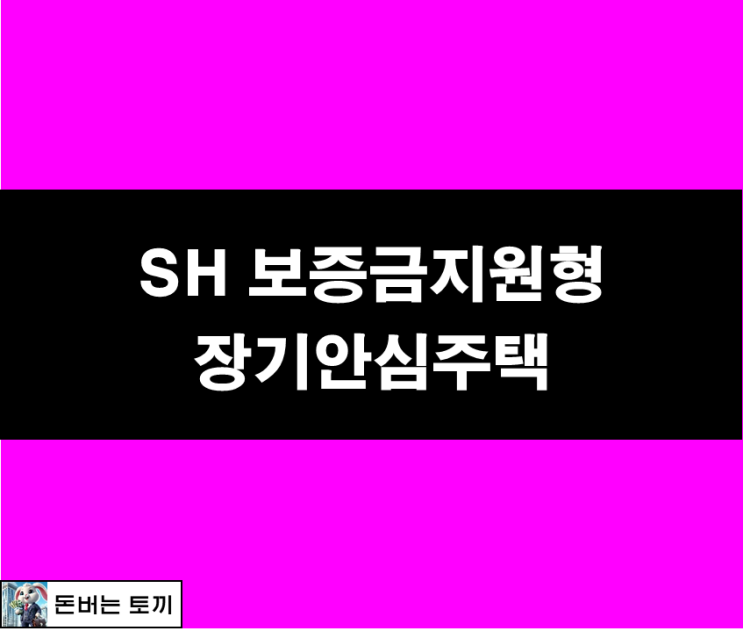  서울시 보증금지원형 장기안심주택 (SH, 최대 6천만원 지원)