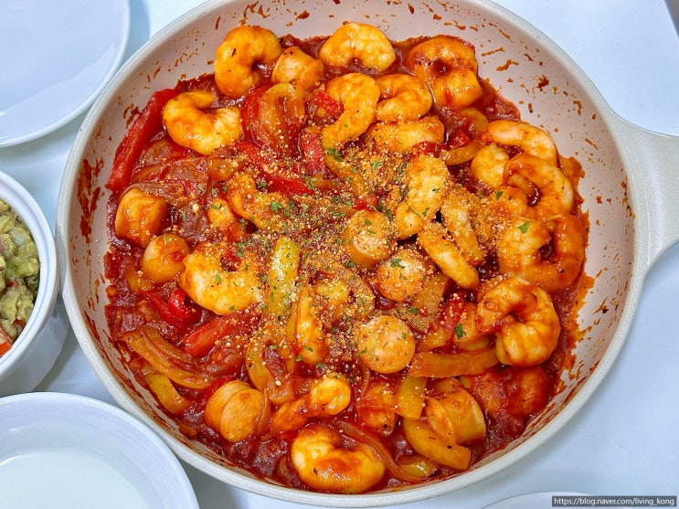  냉동 새우로 맛있는 타코 만들기