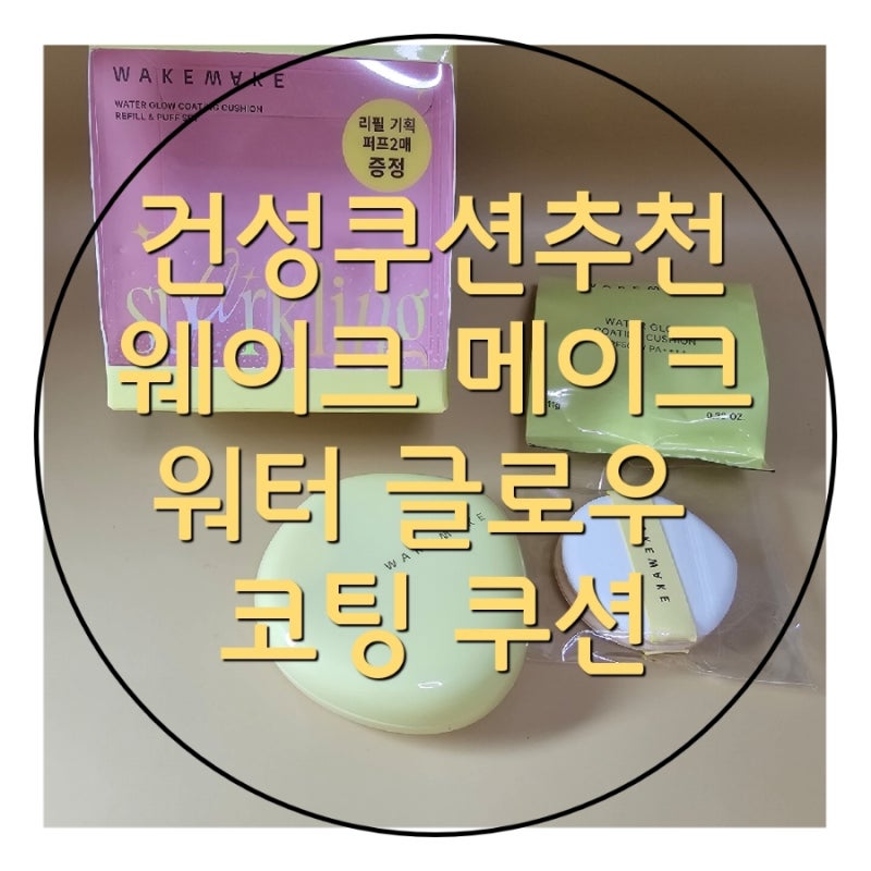 건성쿠션추천 웨이크메이크 워터 글로우 코팅 쿠션