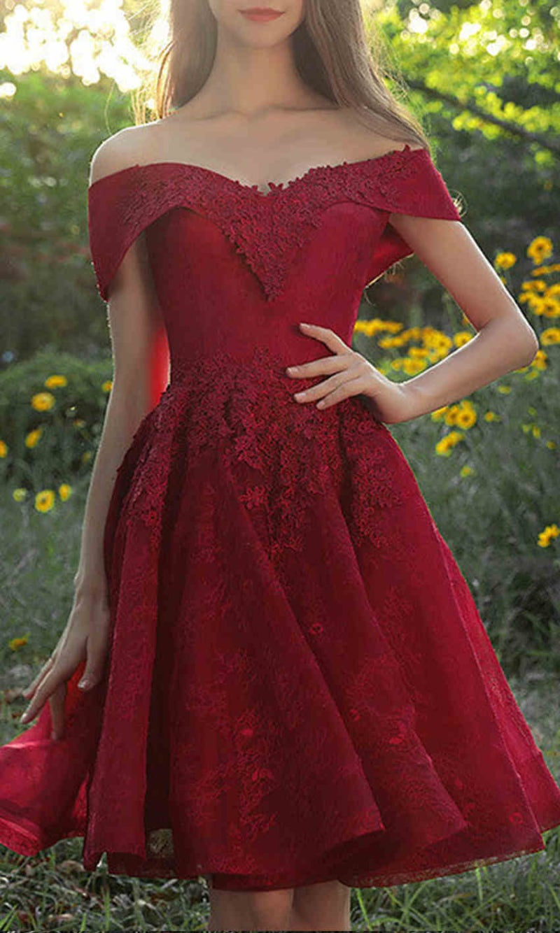 fitted lace wedding dress The Blythe Dress | Bow Red with Bows / XL | 100% Polyester