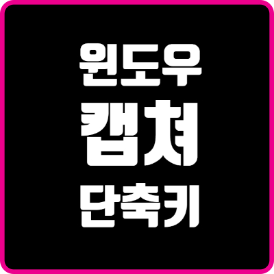  윈도우 캡쳐 단축키 및 윈도우 키보드 단축키