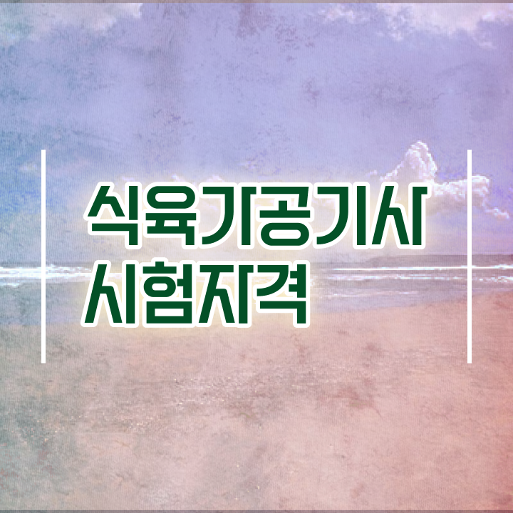  식육가공기사 취득자격 온라인으로 4개월 만에 성공한 비법