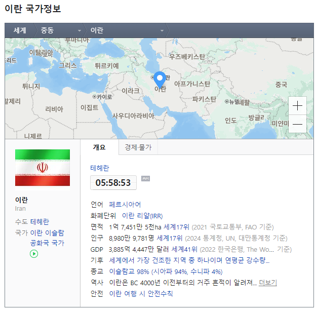 이스라엘 vs 이란