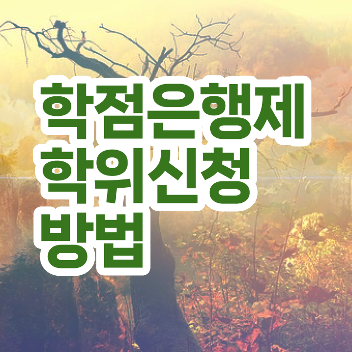 학점은행제 학습자등록 학점은행제 학위 성공한 비법