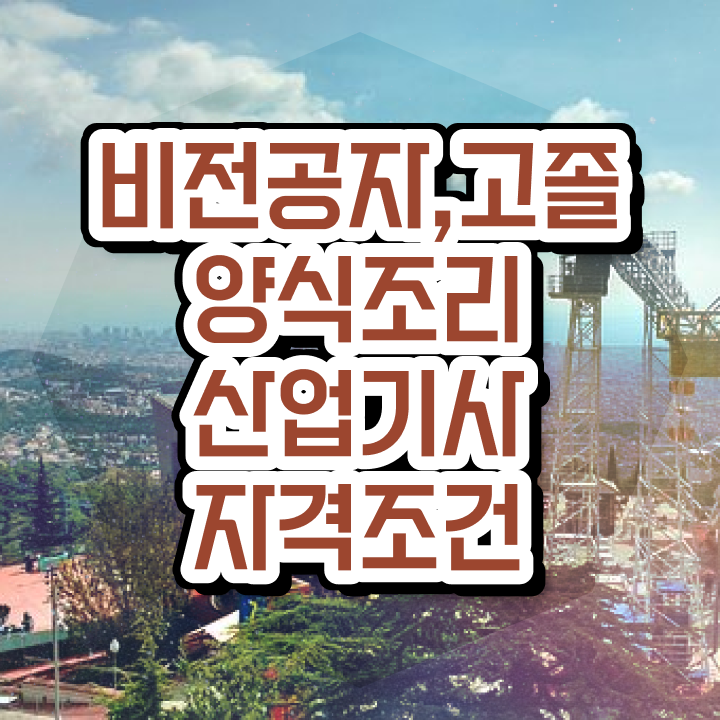  양식조리산업기사 응시자격 서류 양식조리산업기사 자격요건 독학으로 쉽고 빠르게 완료한 과정