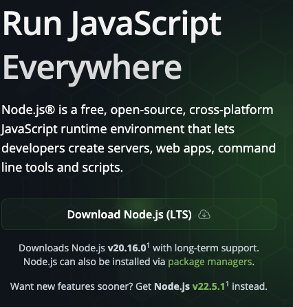  Node.js  설치