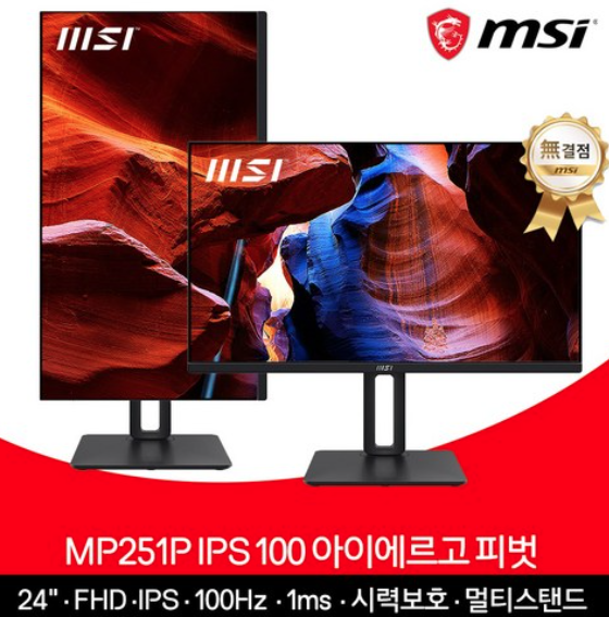  MSI MP251P: 게이머와 디자이너를 위한 이상적인 무결점 모니터  모니터추천