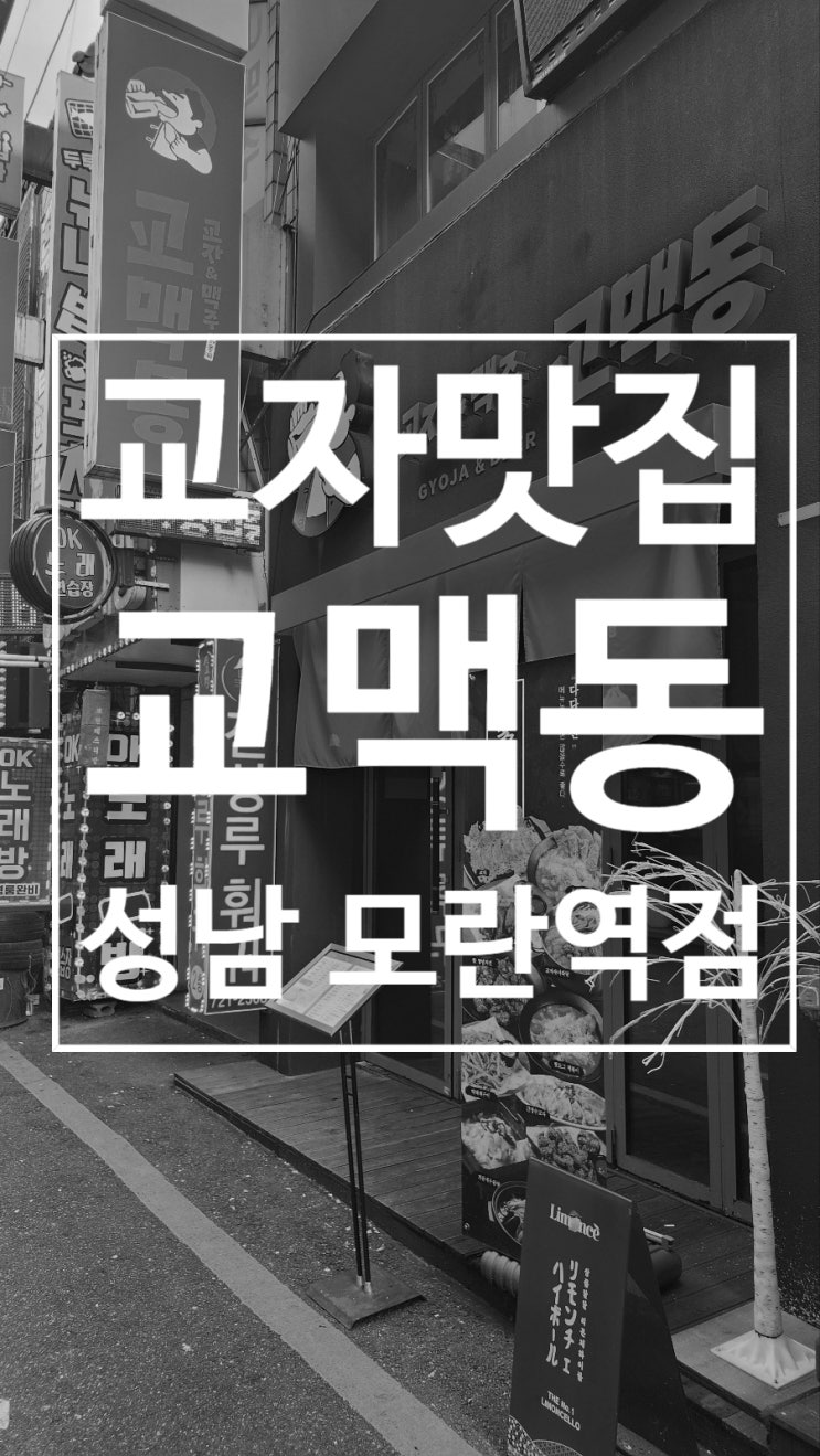  성남 모란 맛집 교맥동 모란 생맥주 술집 교자집