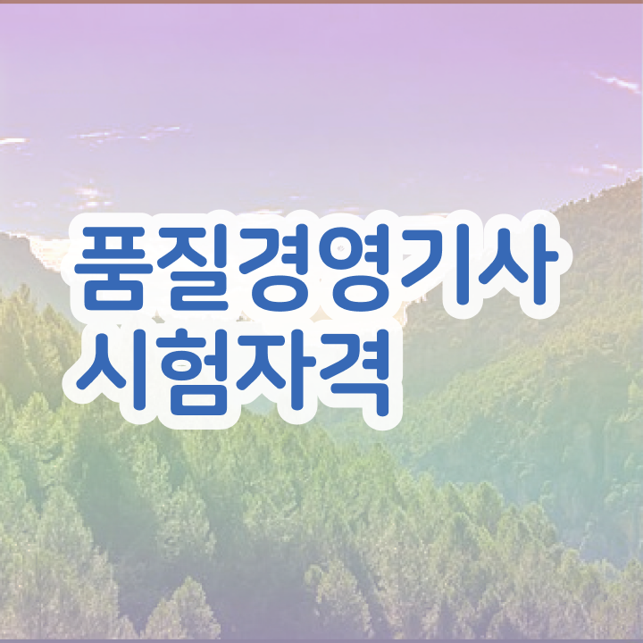  품질경영기사 필기 품질경영기사 응시조건 인강으로 빠르게 끝낸 방법