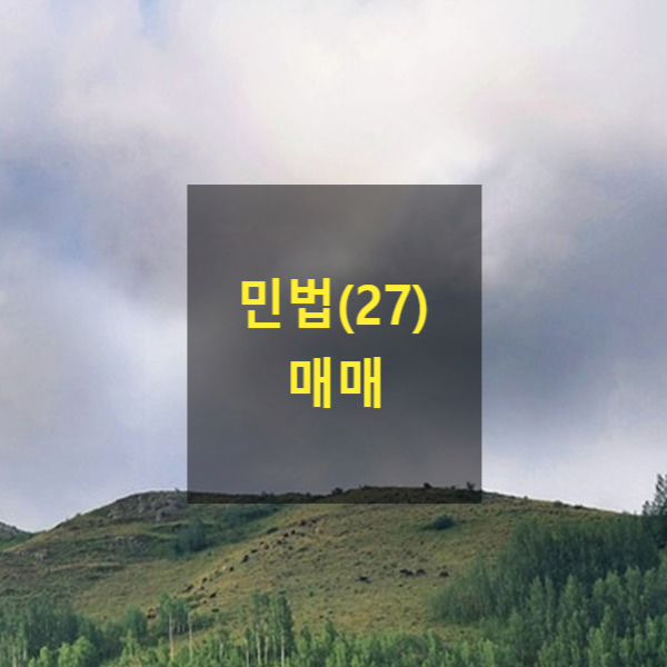  핵심만 알아보는 민법(27) - 매매(계약금, 위약금, 해약금, 하자담보책임, 환매)