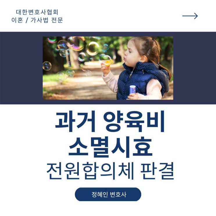  과거양육비 소멸시효에 관한 대법원 판례변경