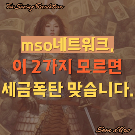  mso 네트워크, 이 2가지 모르면 세금폭탄 맞습니다.