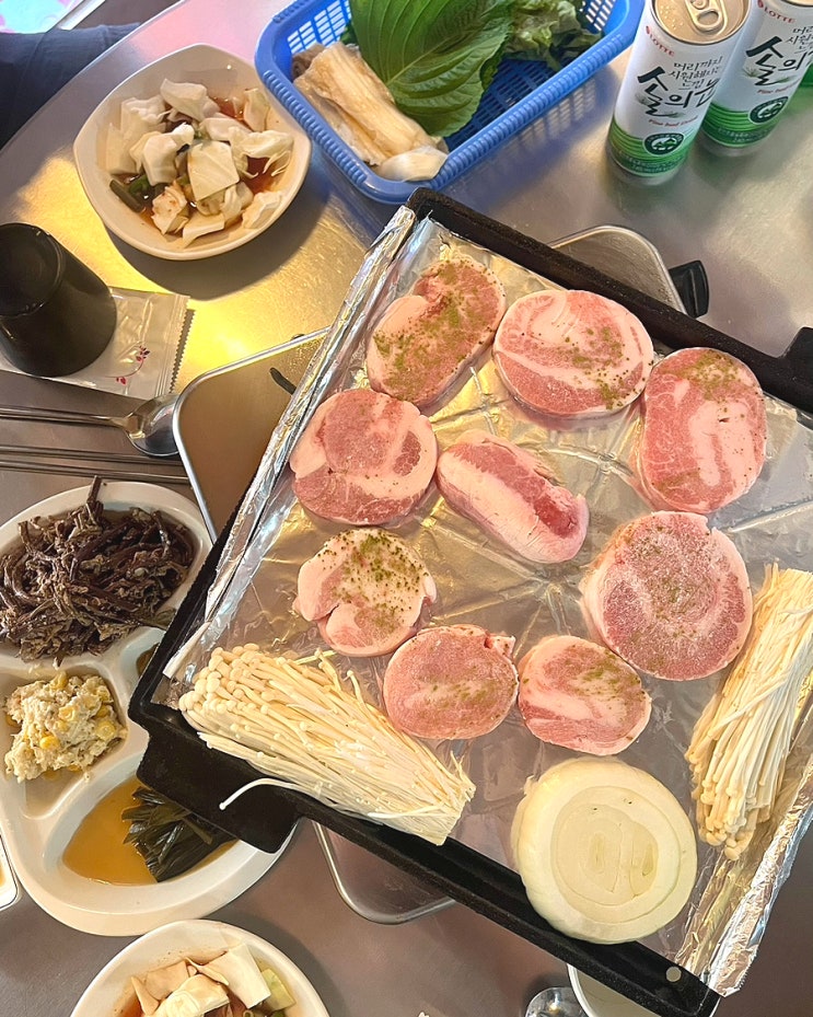  부산 해운대맛집 ‘상록수’ 특수부위 황지살 잎솔루트 레트로 고기집
