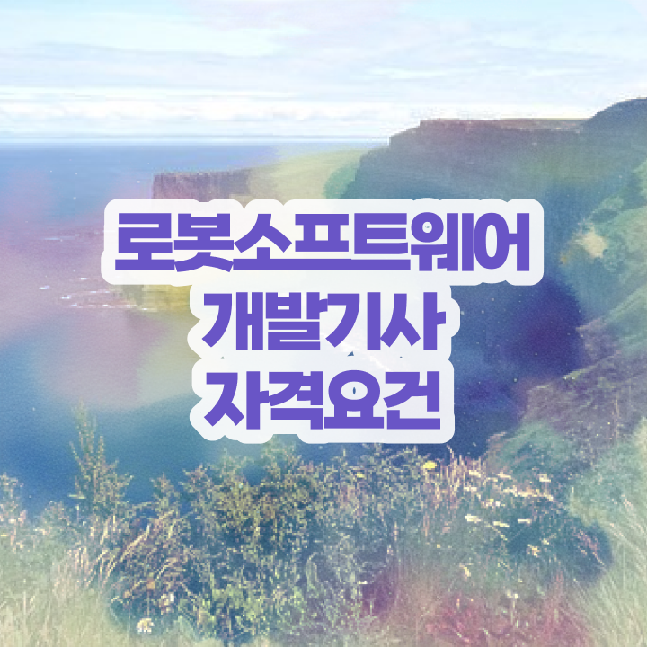  로봇소프트웨어개발기사 시험응시조건 독학으로 4달만에 성공한 과정