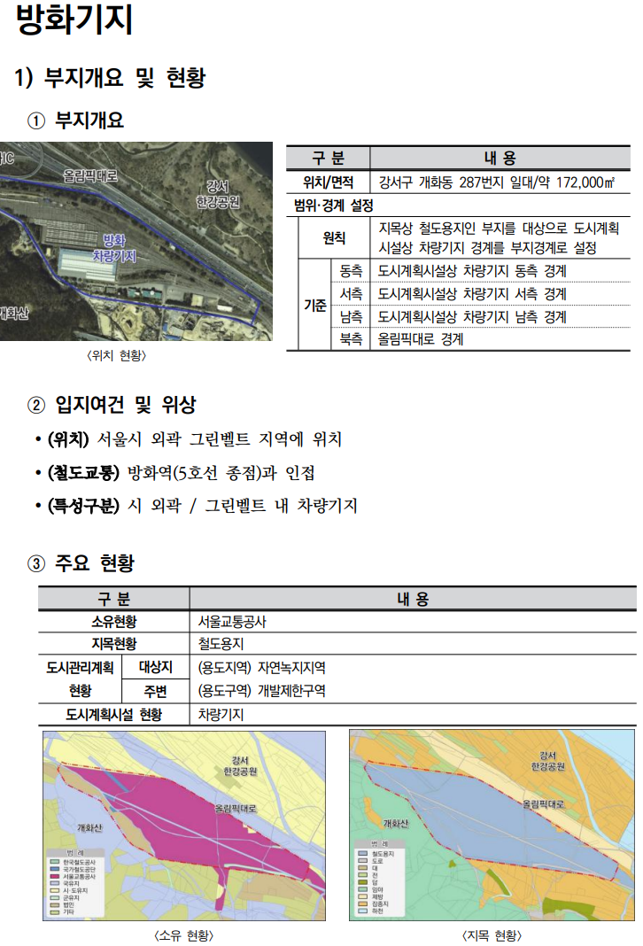  철도부지 복합개발 가이드라인_차량기지 5(방화기지, 개화기지)