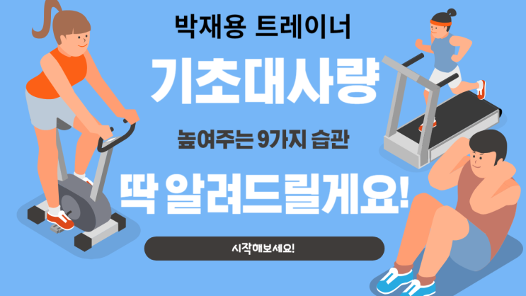  기초대사량을 높여주는 9개 습관, 시작해보세요! [트렌드핏대연점/대연동PT/경성대PT/부경대PT]