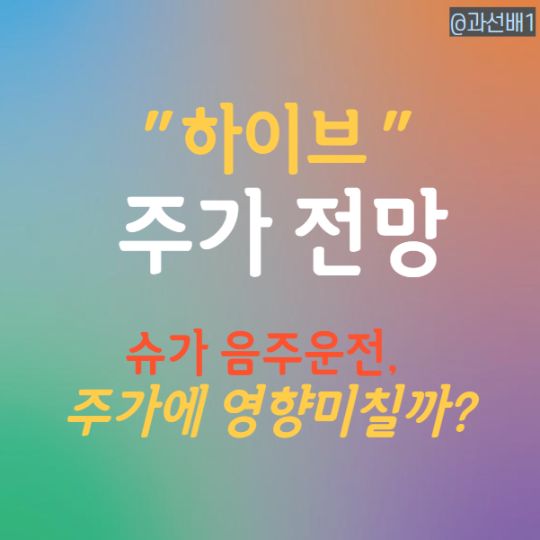 하이브 주가 전망과 <b>슈가 음주 운전</b> 영향