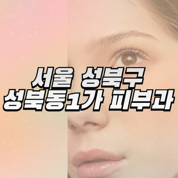  성북동1가 피부과 유명한 곳과 전문의 일요일 진료 - 정보 정리
