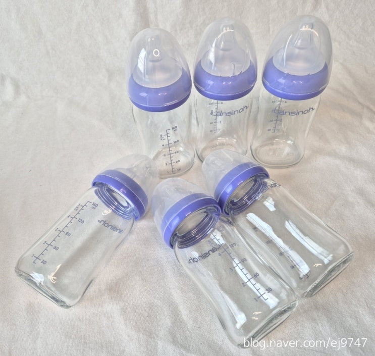  신생아젖병 란시노유리젖병 160ml 내돈내산리뷰