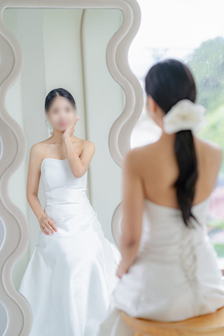  부산 블랑드윈느 스튜디오 촬영드레스 슬림실크 보라보라