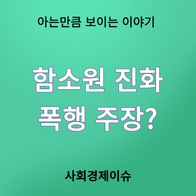 <b>함소원</b> <b>진화</b> 부부갈등 <b>폭행</b> 근황