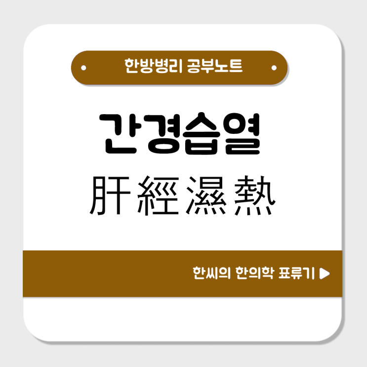 간경습열(肝經濕熱)을 공부해보자