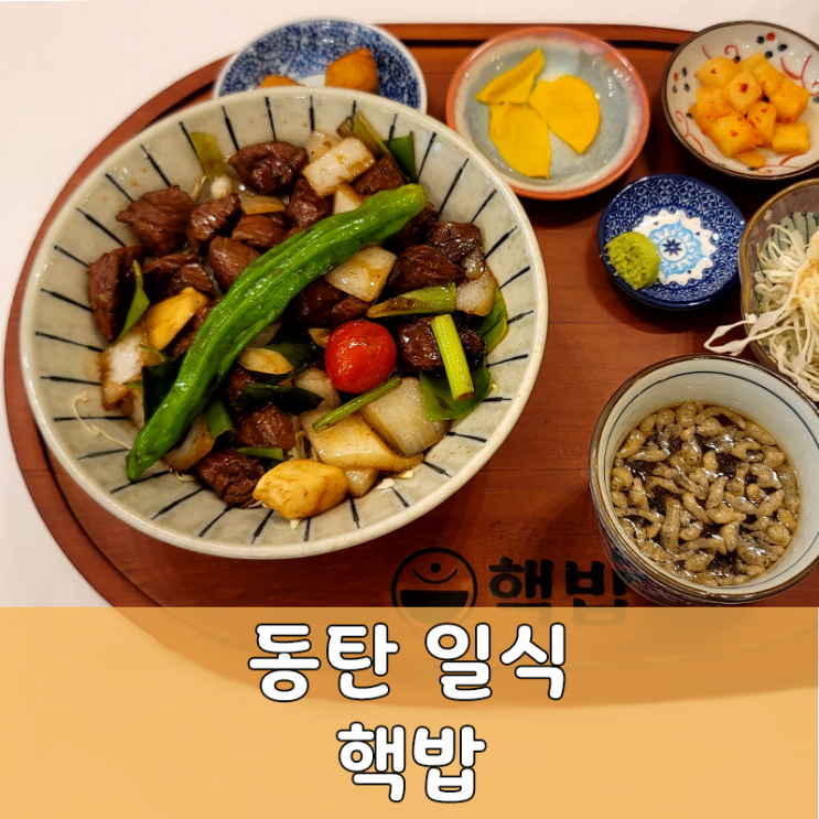 핵밥 동탄점 큐브 스테이크 덮밥 리뷰 혼밥 하기 좋은 덮밥 맛집