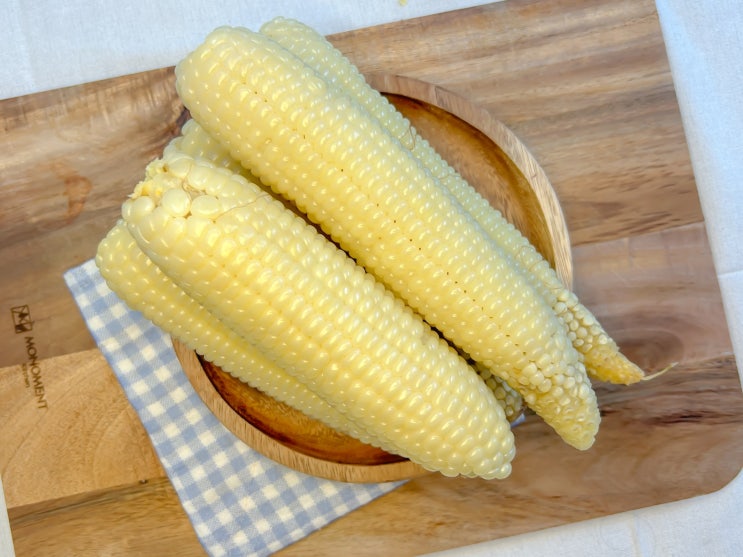 찰옥수수 삶는법 냄비 설탕 넣고 삶기